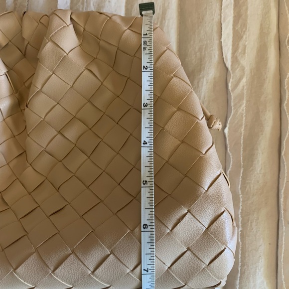 Cream Woven Leather Clutch - Picture 5 of 5